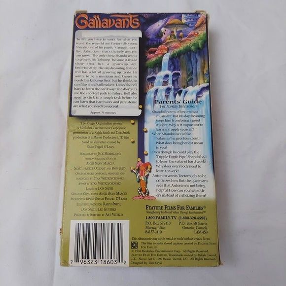 Gallavants VHS Tape 1994 Vintage Kids Movie Mediafare Entertainment - Picture 3 of 6